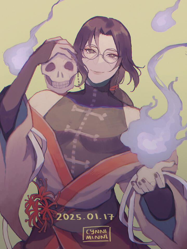 2025.01.17 - Itachi Uchiha in his new popup store outfit - Necromancer-themed (?)